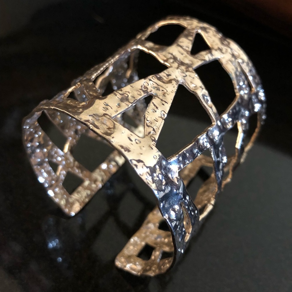 Aldo Gold Hammered Cuff